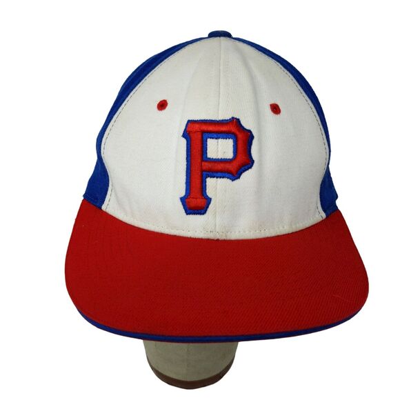 Prep Gear Fitted Hat Red White Blue Size S/M Embroidered P Logo - Picture 1 of 12